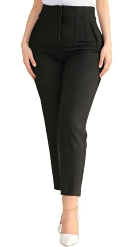 Womens Straight Leg Pants 2025 High Waisted Stretchy Business Casual Work Pants Dress Office Trou... | Amazon (US)