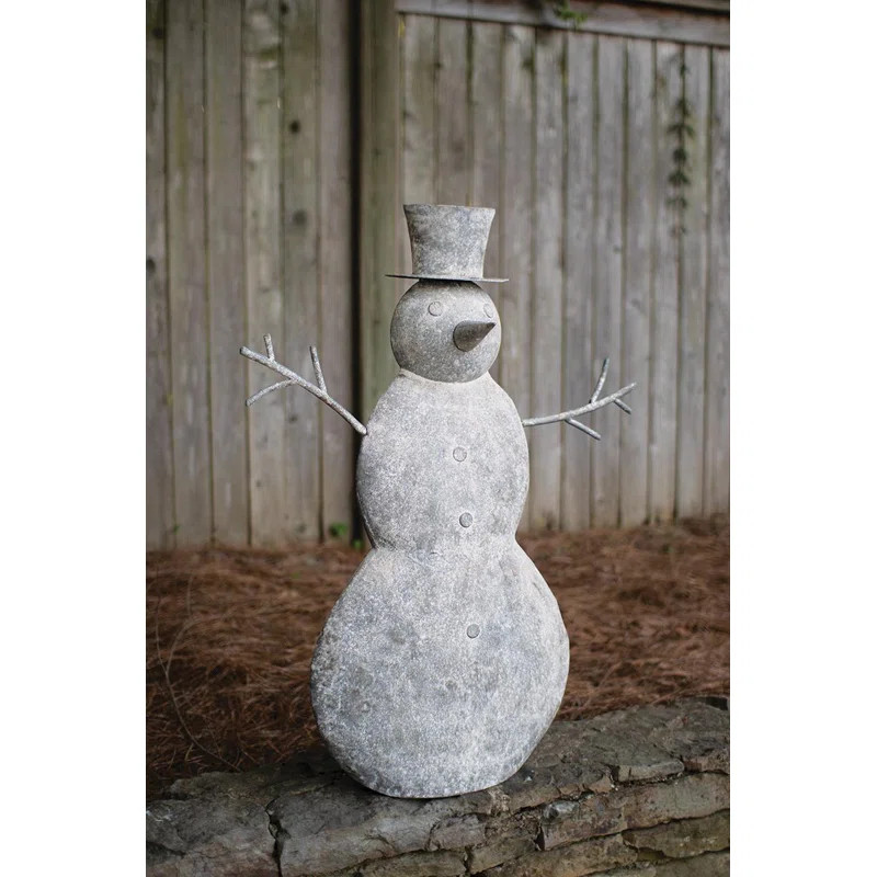 The Holiday Aisle® Modern Decorative Metal Snowman In Gray | Wayfair | Wayfair North America