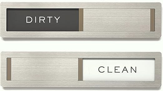 Clean dirty magnet for dishwasher, Kubik Letters Premium Stainless Steel Grade 304, Kitchen Organ... | Amazon (US)