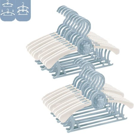 Echelo Adjustable Children Coat Hangers for Baby Girl Boy 20pcs Toddler Kids Child Nursery Closet Ha | Walmart (US)