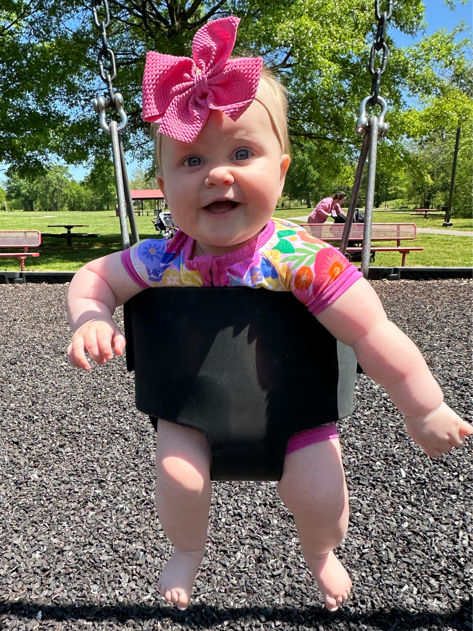 Spring/Summer park look!🩷 LS bamboo of course for comfort and breathability!! Keeps my girl nice and cool! 

Little sleepies, shorty, rainbow blooms, park, outdoor, summer, spring, bamboo, pink, floral, colors, rainbow, baby girl, baby, 

#LTKKids #LTKBaby #LTKSeasonal