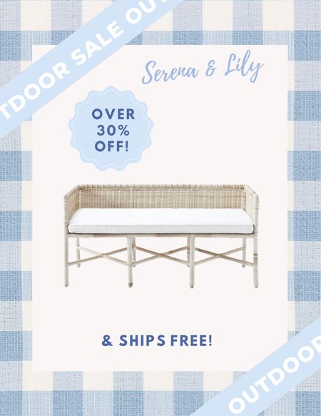 This pretty outdoor wicker bench is now over 30% OFF!! Could be used as a dining bench, or bring it indoors for a super durable piece! 😍🙏🏻

#LTKsalealert #LTKhome #LTKSeasonal
