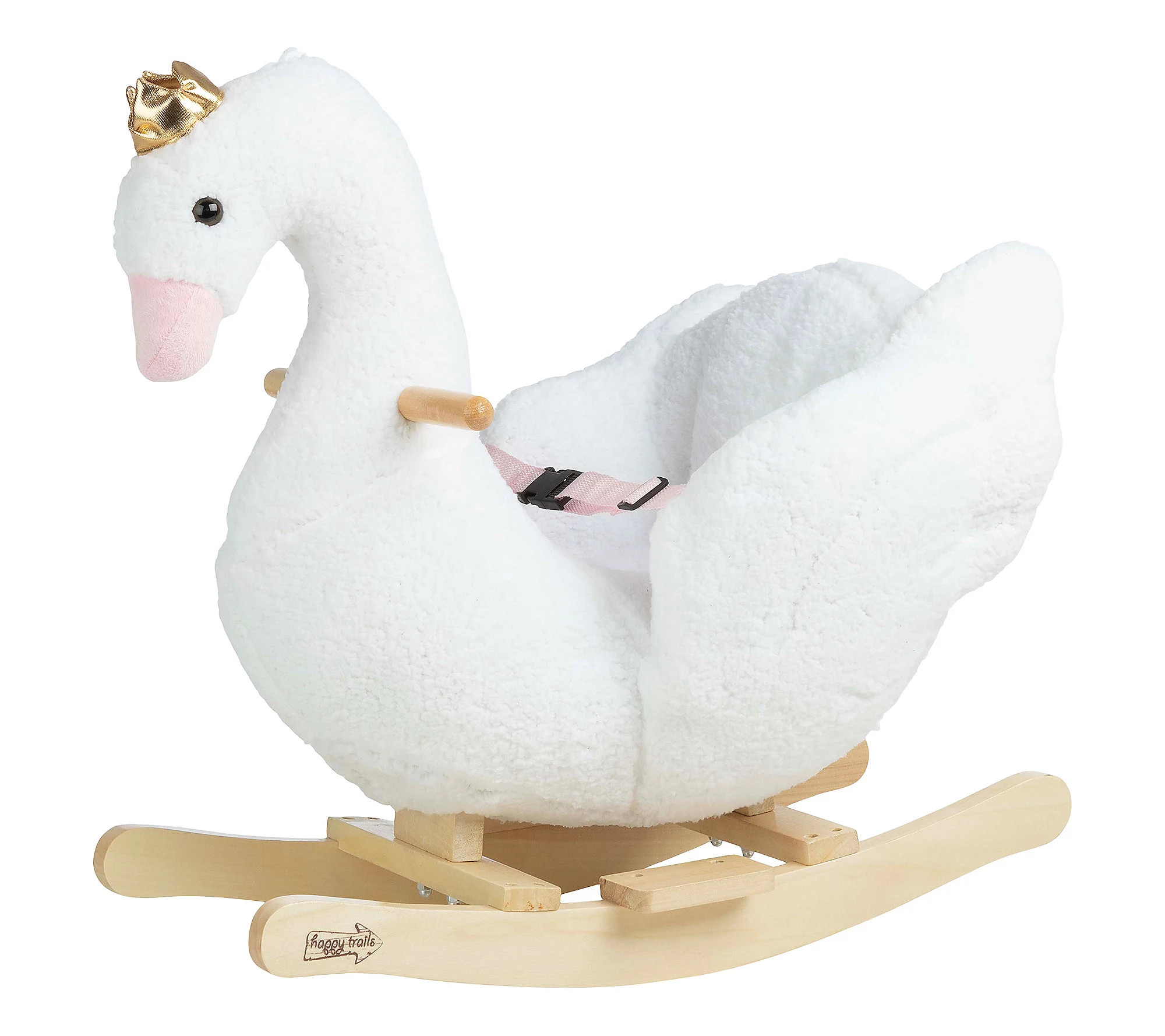 Happy Trails Swan Plush Kids Rocker | QVC