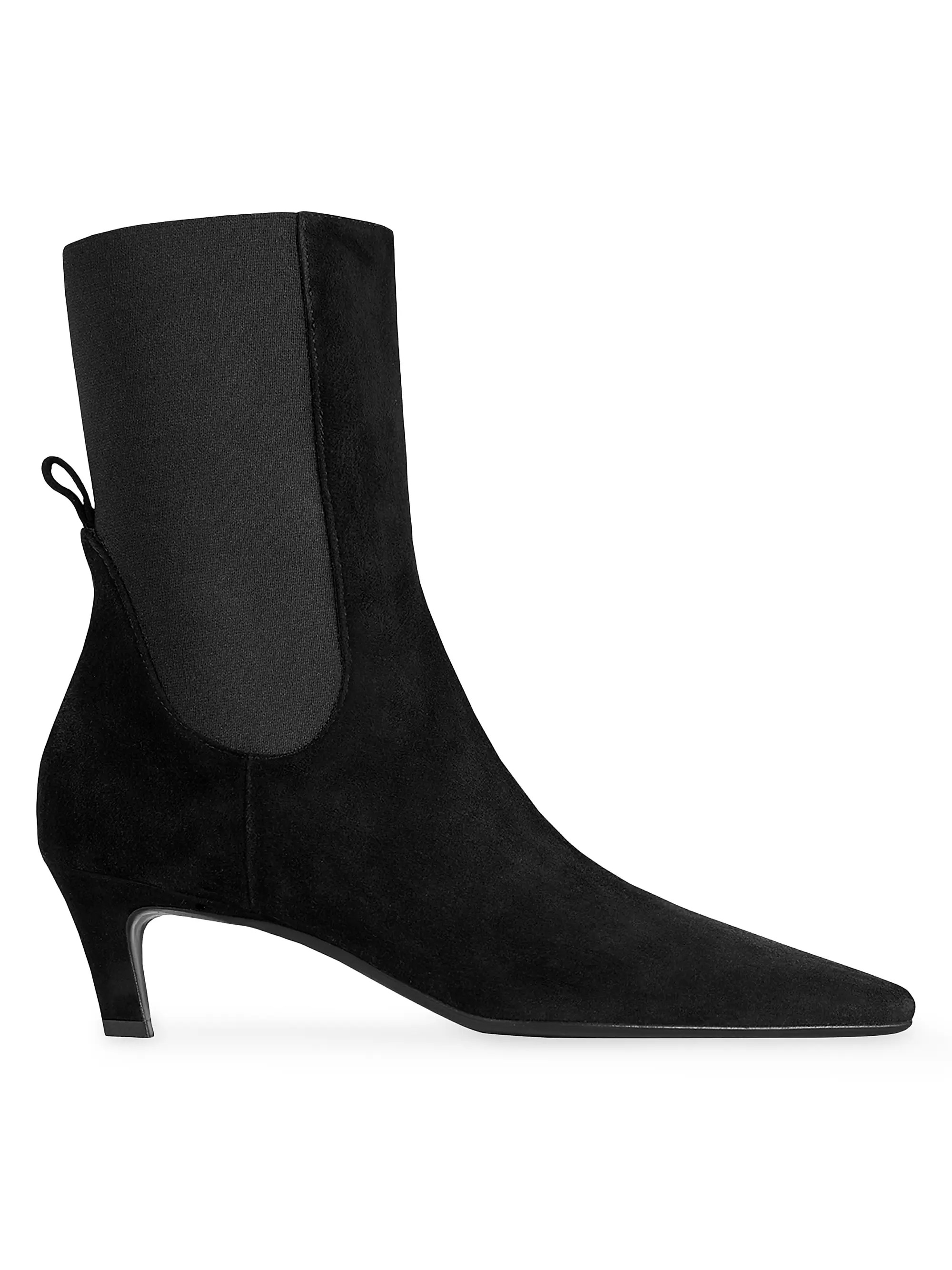 50MM Suede Kitten-Heel Boots | Saks Fifth Avenue