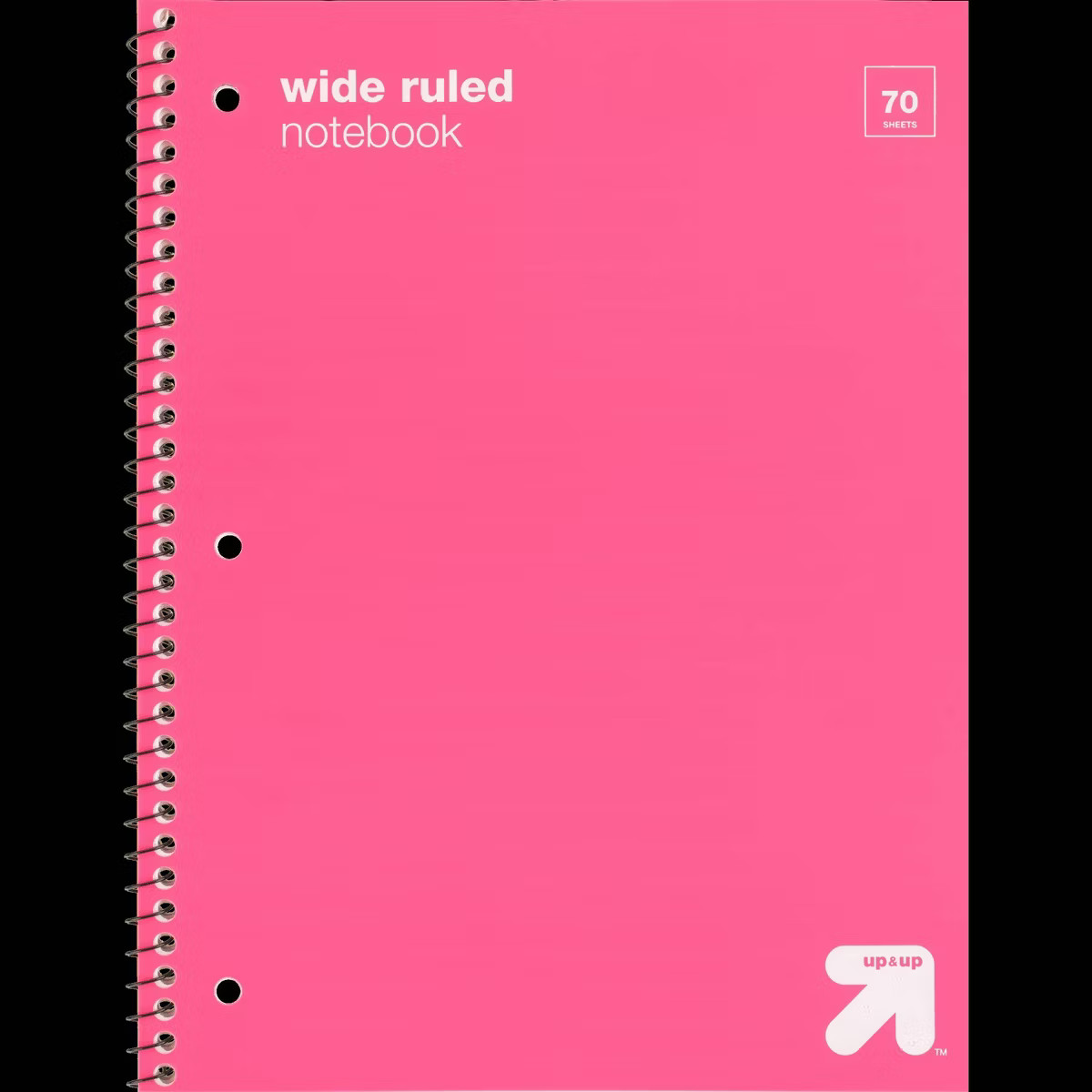 Wide Ruled 1 Subject Flexible Plastic Cover Spiral Notebook - up&up™ | Target