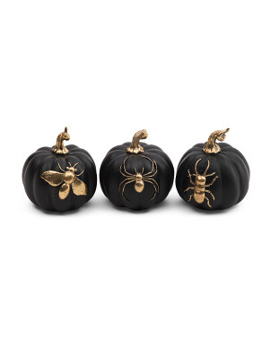 3pc 4in Pumpkins With Insects | Halloween | Marshalls | Marshalls