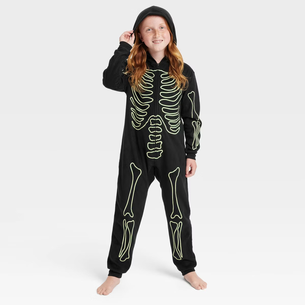 Kids' Glow-In-The-Dark Skeleton Halloween Matching Family Union Suit - Hyde & EEK! Boutique™ Bl... | Target
