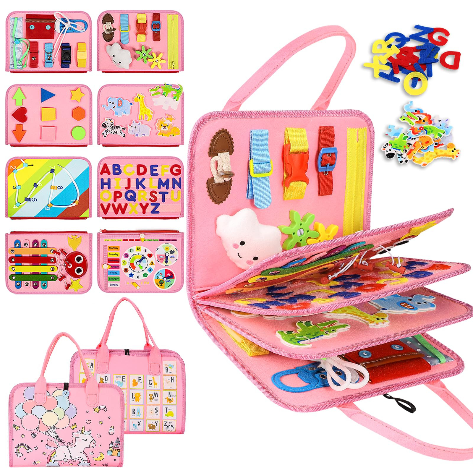 Esjay Toddler Busy Board, Montessori Toys for 1 2 3 4 Year Old, Sensory Activity Board Toy for Fi... | Amazon (CA)