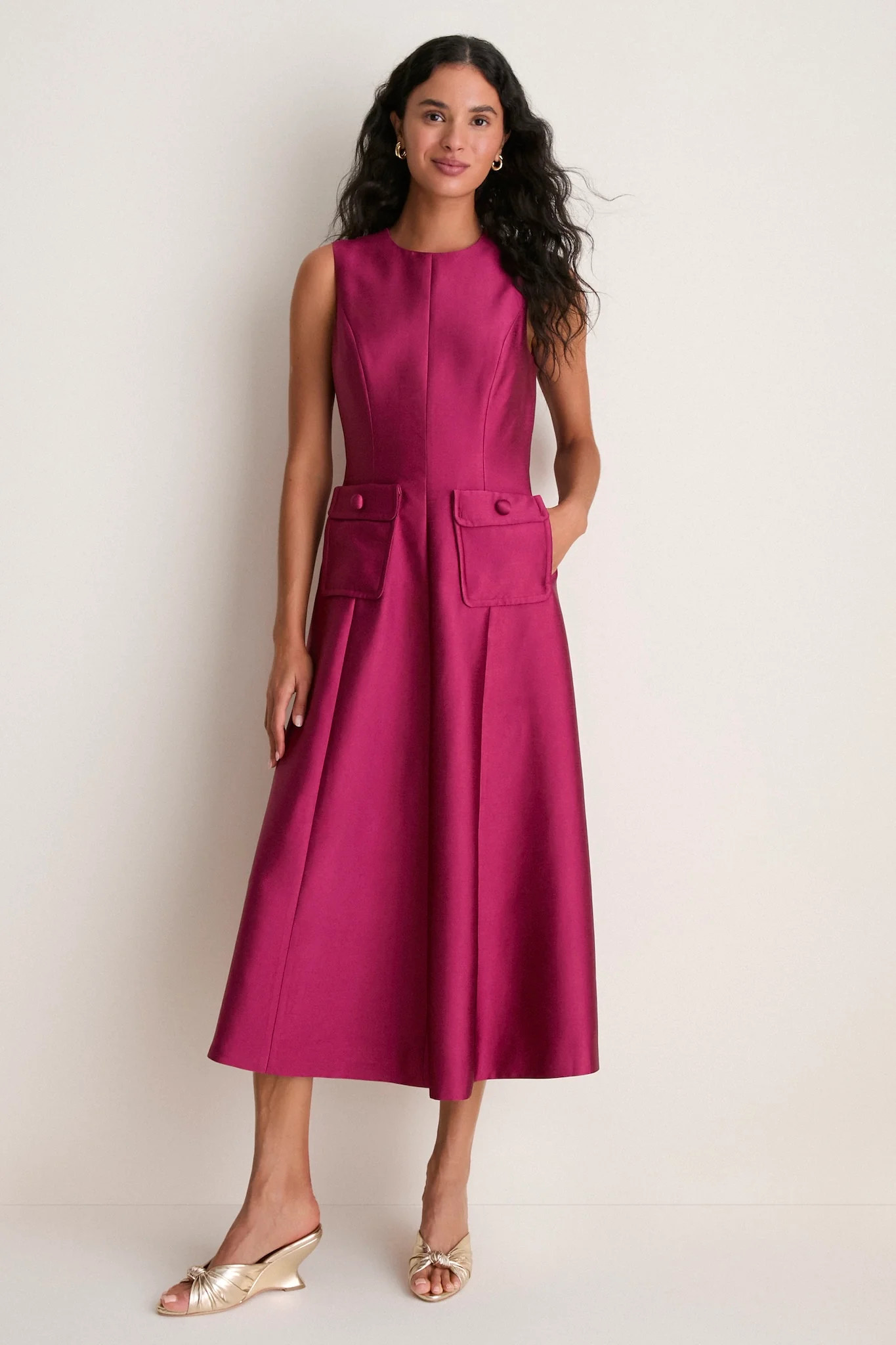 Berry Dupioni Helene Dress | Tuckernuck (US)