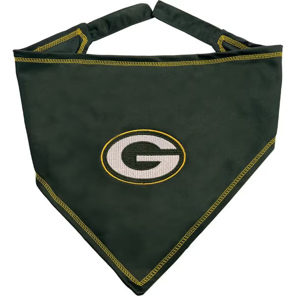 PETS FIRST NFL Green Bay Packers Tie Around Dog & Cat Bandana, Small/Medium - Chewy.com | Chewy