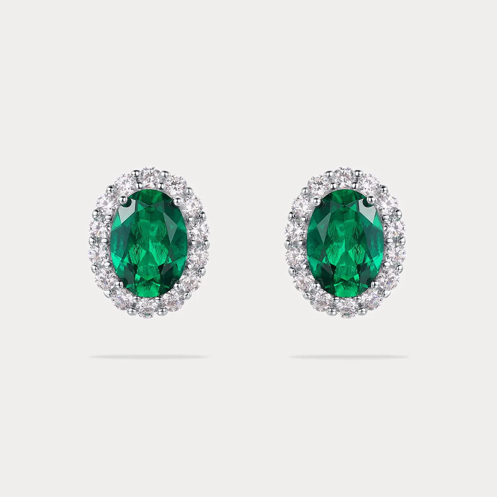 Emerald Stud Earrings | Selenichast