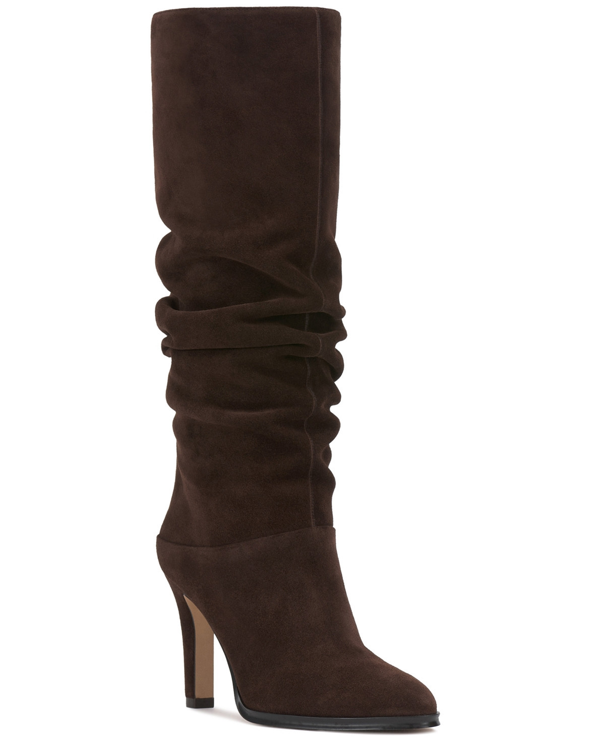 Vince Camuto Women's Sorina Slouchy Knee-High Dress Boots - Brownie Suede | Macy's