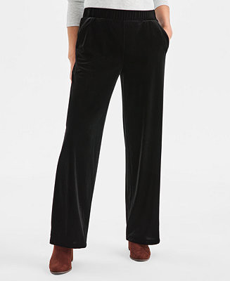 Women's Velvet Pull-On Pants, Macy's Exclusive | Macy's