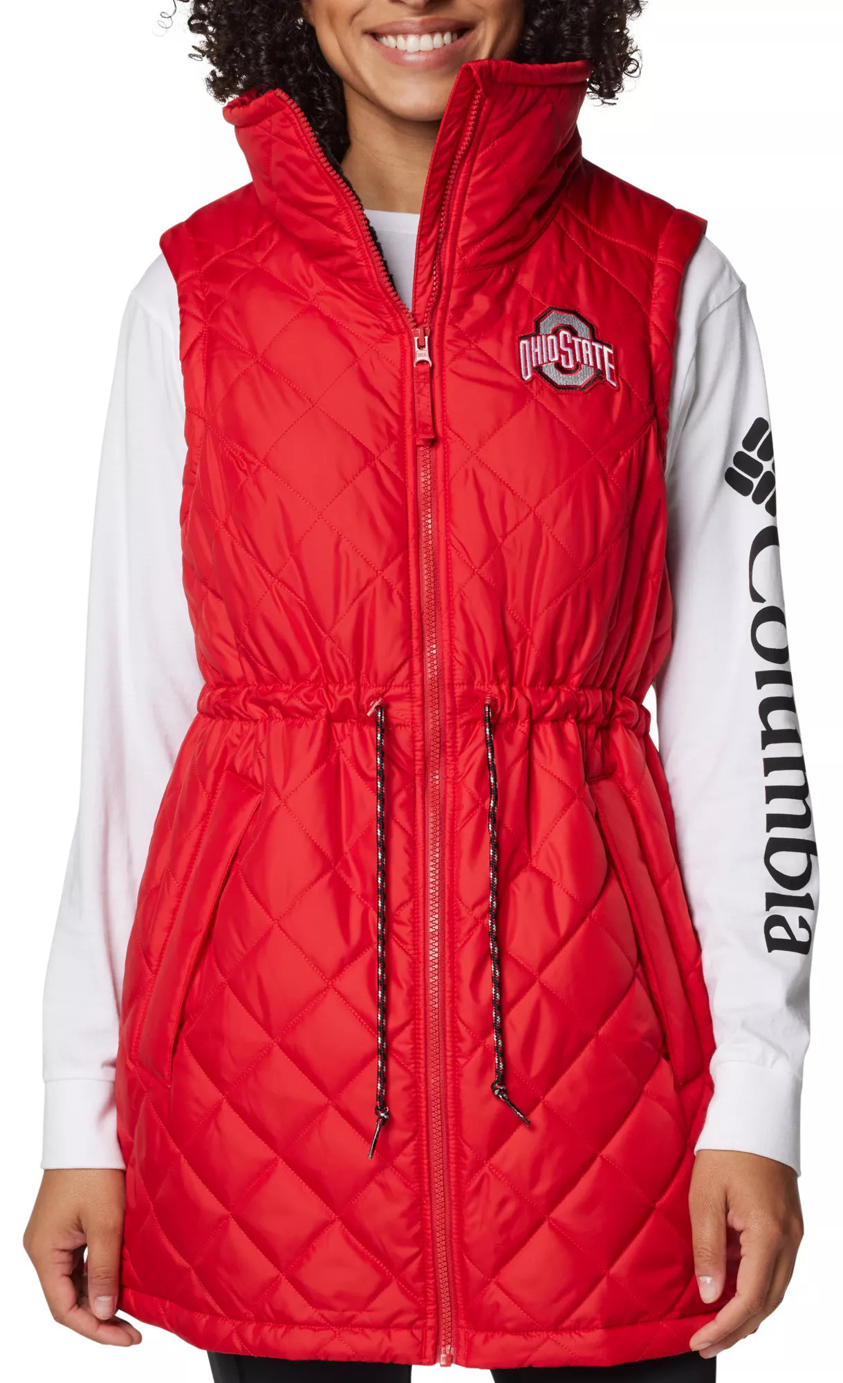 Columbia Women's Ohio State Buckeyes Intense Red Mid Vest | DICK'S Sporting Goods
