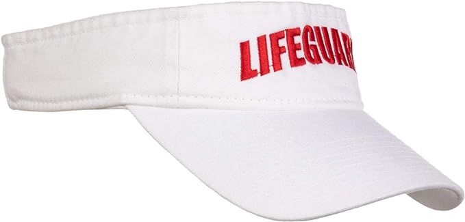 Lifeguard Visor | Professional Guard Hat Red Sun Cap Men Women Costume Uniform | Amazon (US)