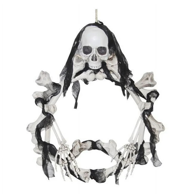 Bone Wreath Light-Up Halloween Decoration 16.5" | Walmart (US)