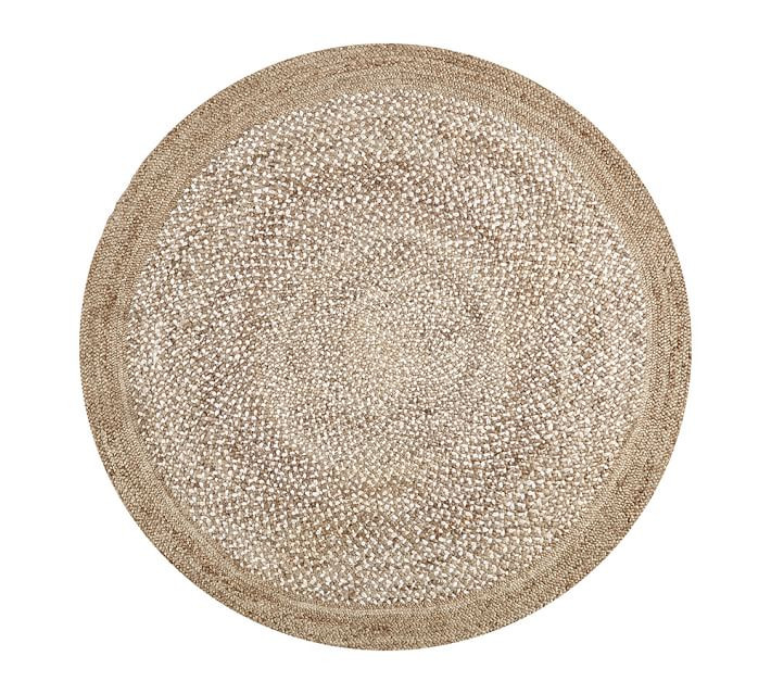 Border Round Braided Jute Rug | Pottery Barn (US)