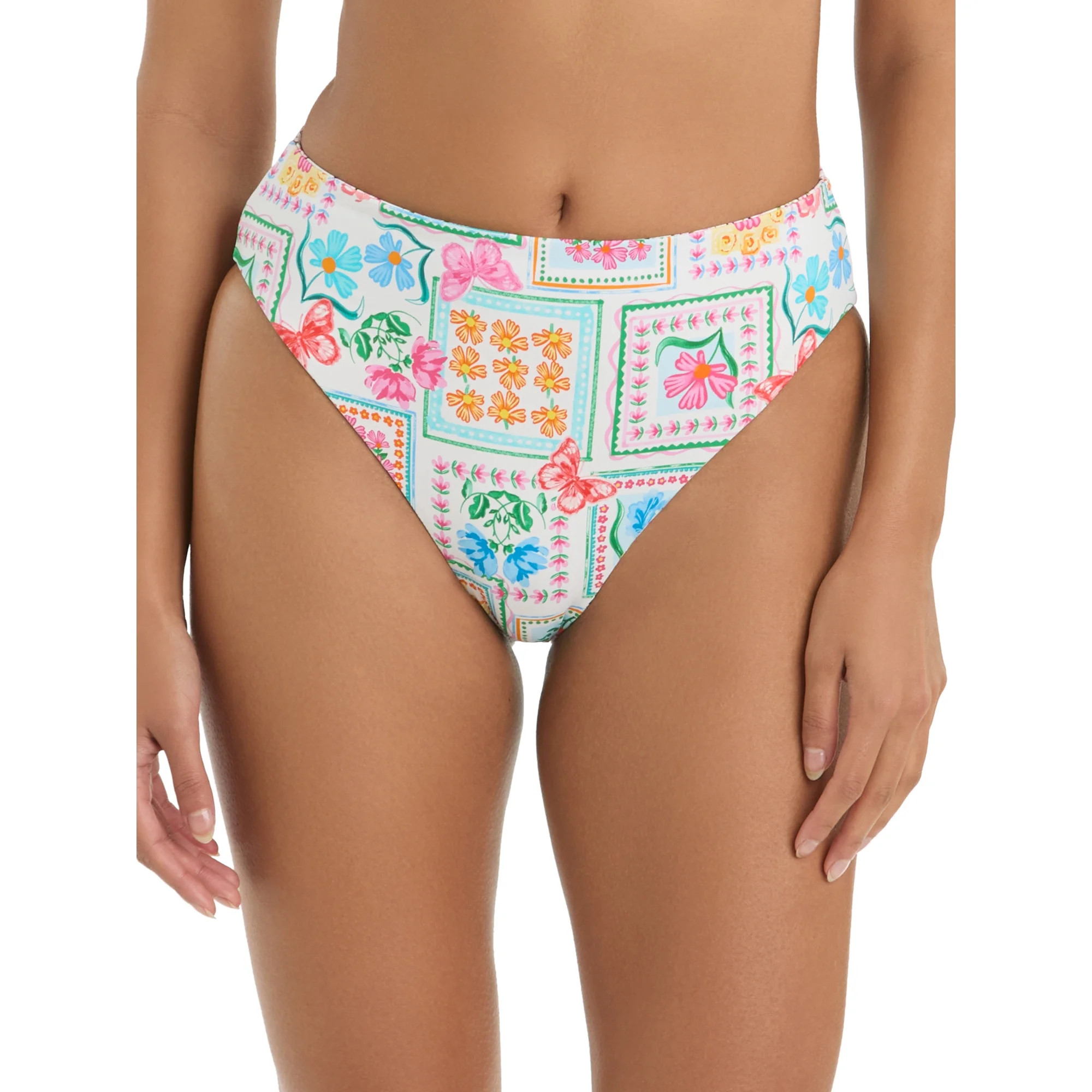 Jessica Simpson Women's Reversible High Waisted Bikini Bottoms, Sizes XS-2XL | Walmart (US)