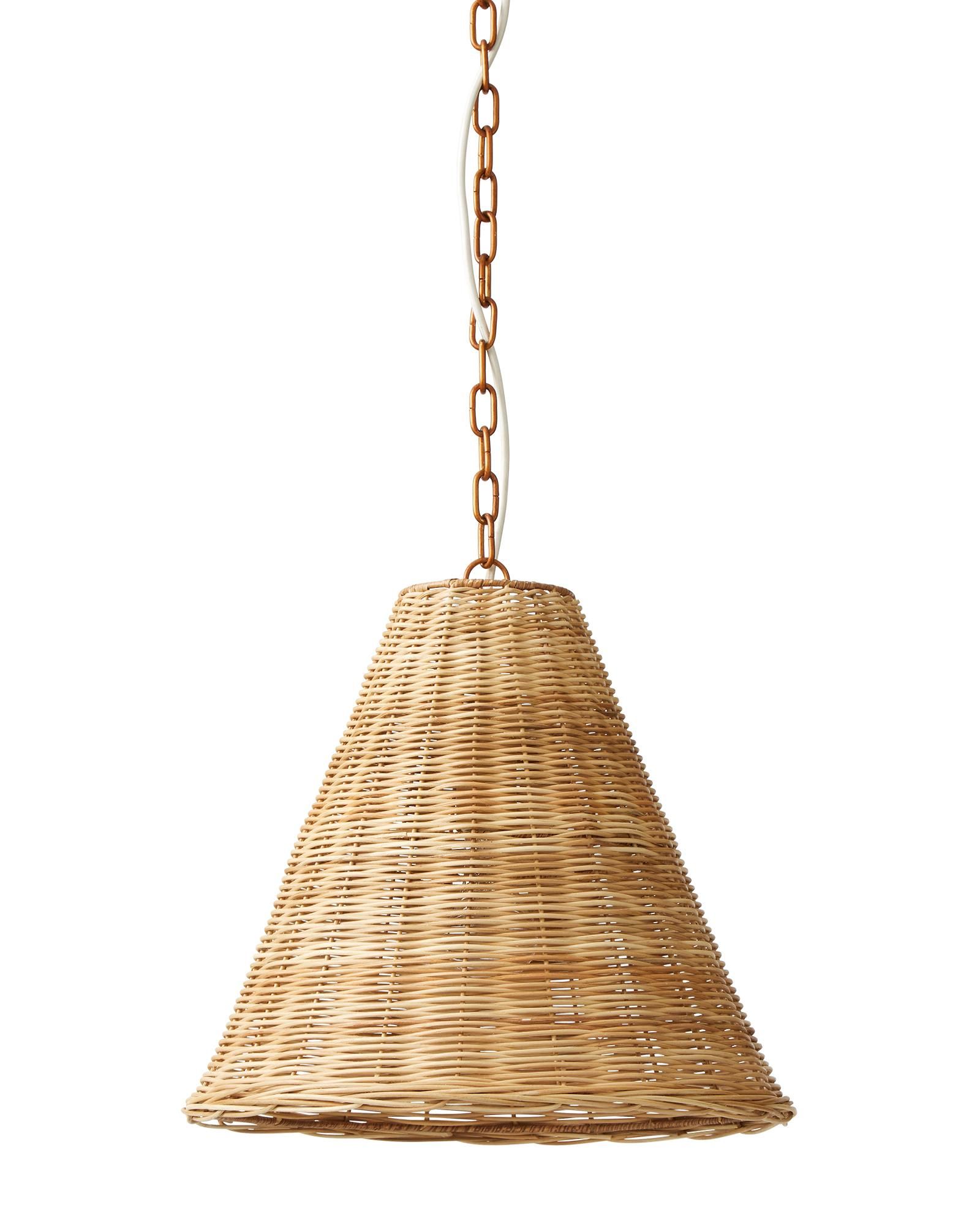 Santa Barbara Rattan Taper Pendant | Serena and Lily