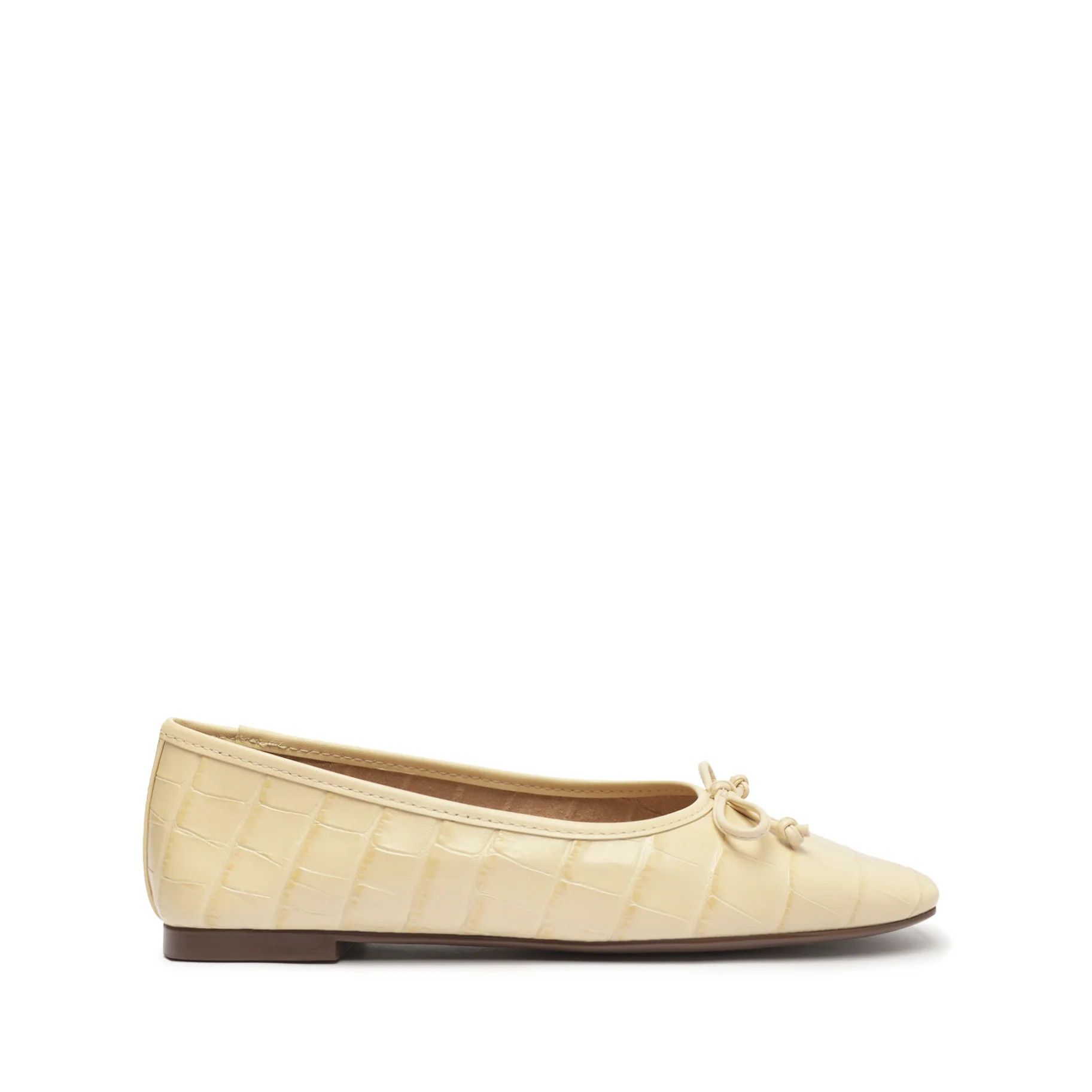 Arissa Crocodile-Embossed Leather Flat | Schutz Shoes (US)