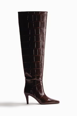 H & M - Overknee-Stiefel - Braun - Damen | H&M (DE, AT, CH, NL, FI)