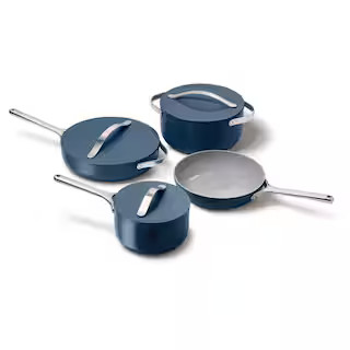 9-Piece Ceramic Nonstick Cookware Set in Navy | The Home Depot