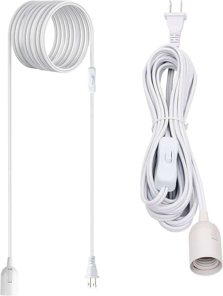 JACKYLED 20Ft UL Approval Extension Hanging Lantern Pendant Light Lamp Cord Cable 360W Suitable f... | Amazon (US)