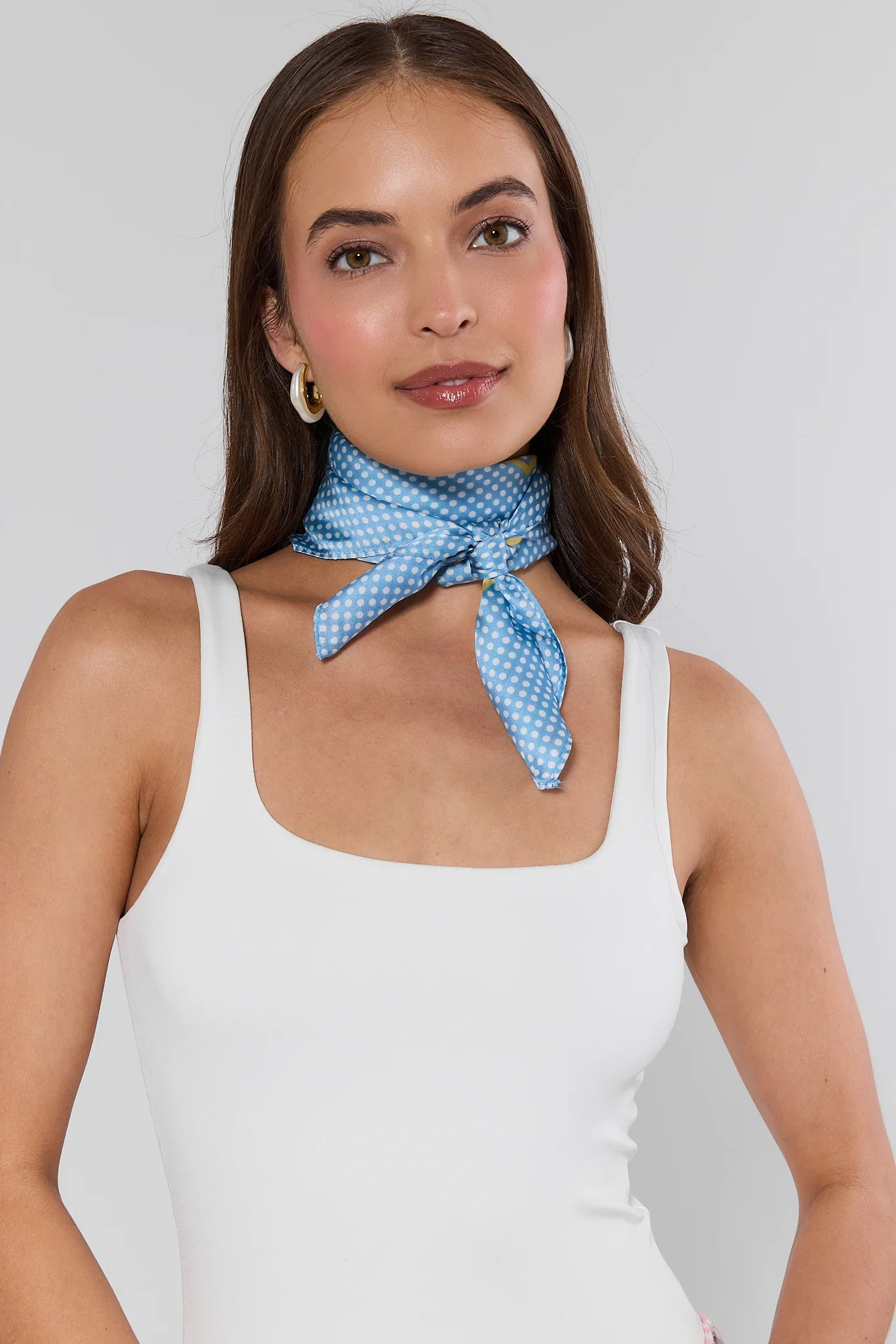 Annie Blue Polka Dot Scarf | Avara