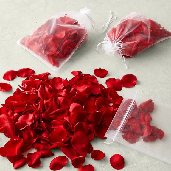 Red Fresh Rose Petal Bunches | Williams-Sonoma
