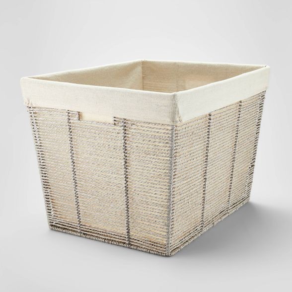Click for more info about Twisted Rope Laundry Basket Gray - Brightroom™