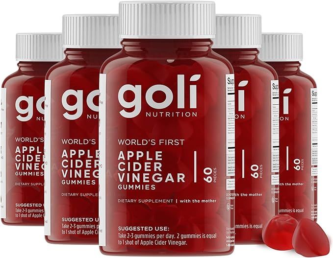 World's First Apple Cider Vinegar Gummy Vitamins by Goli Nutrition - Immunity, Detox & Weight (5 ... | Amazon (US)