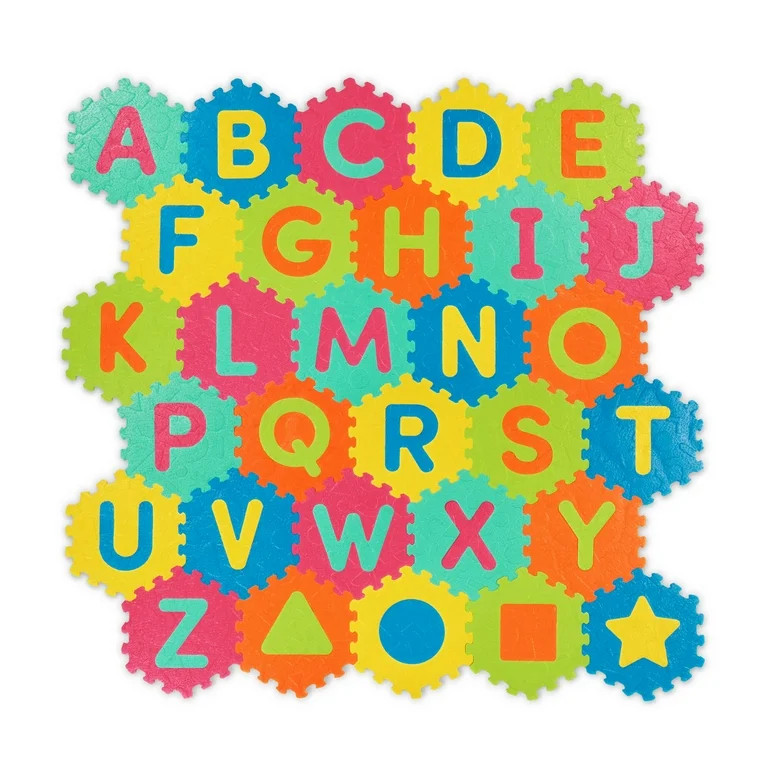 Battat Honeycomb ABCs Foam Play Mat with 30 Alphabet Tiles, Baby and Toddler Toys | Walmart (US)