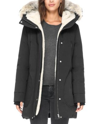 Saundra Fur Trim Hooded Down Coat | Bloomingdale's (CA)