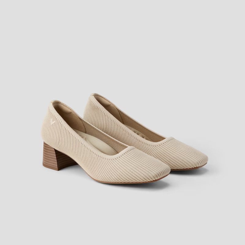 Square-Toe Chunky Heels (Melody Pro) | VIVAIA