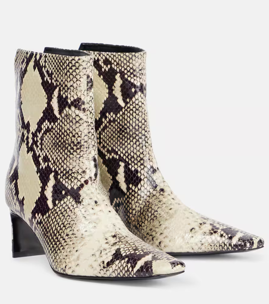 Khaite Ona 55 snake-effect leather ankle boots | Mytheresa (US/CA)