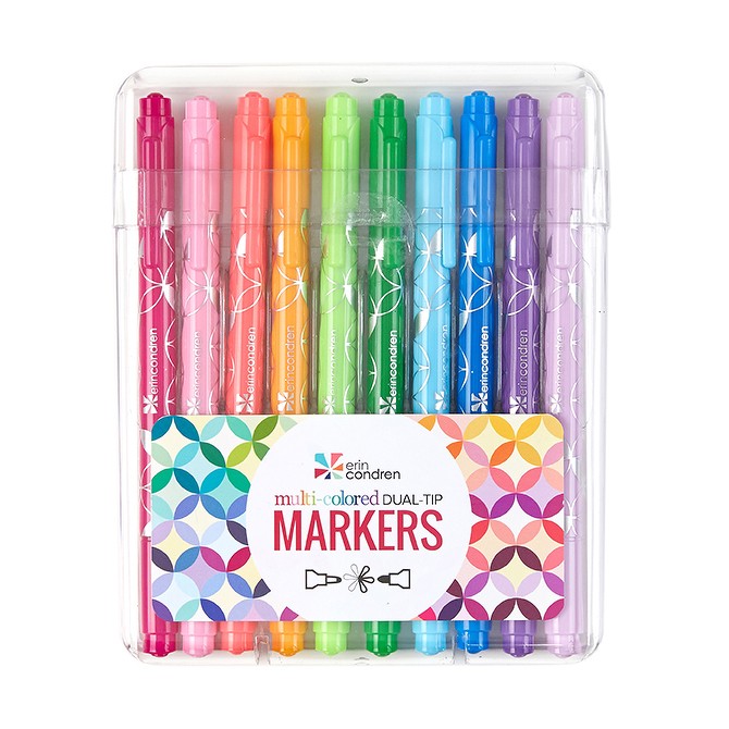 Colorful Dual-Tip Markers 10-Pack | Erin Condren