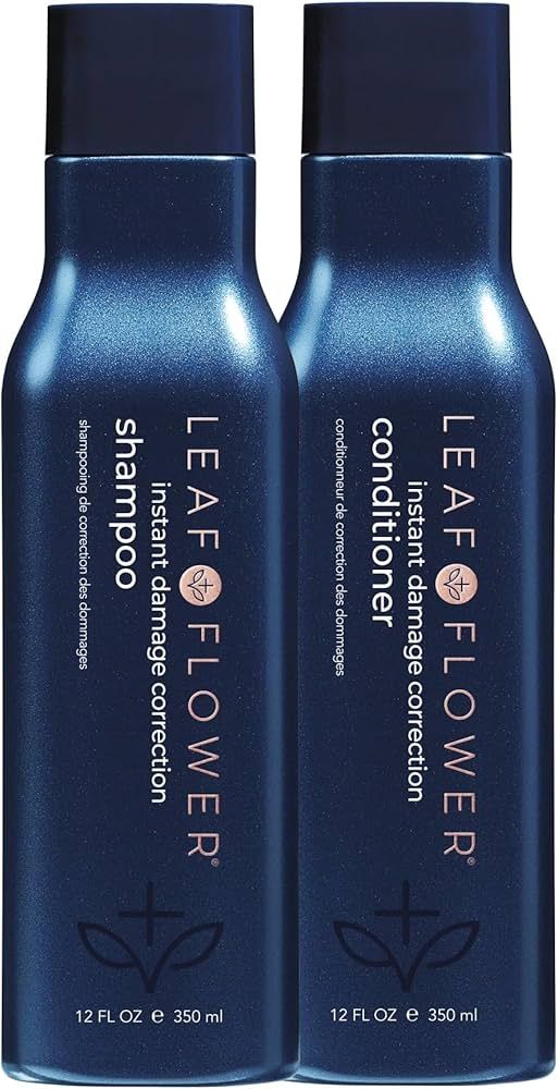 Leaf & Flower Instant Damage Correction Shampoo & Conditioner 12 oz Duo | Amazon (US)