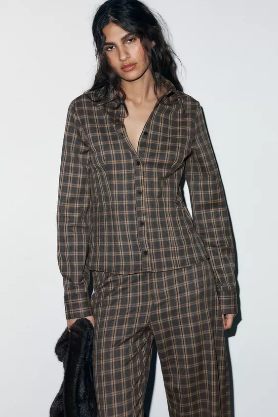 FITTED CHECK SHIRT | Zara UK