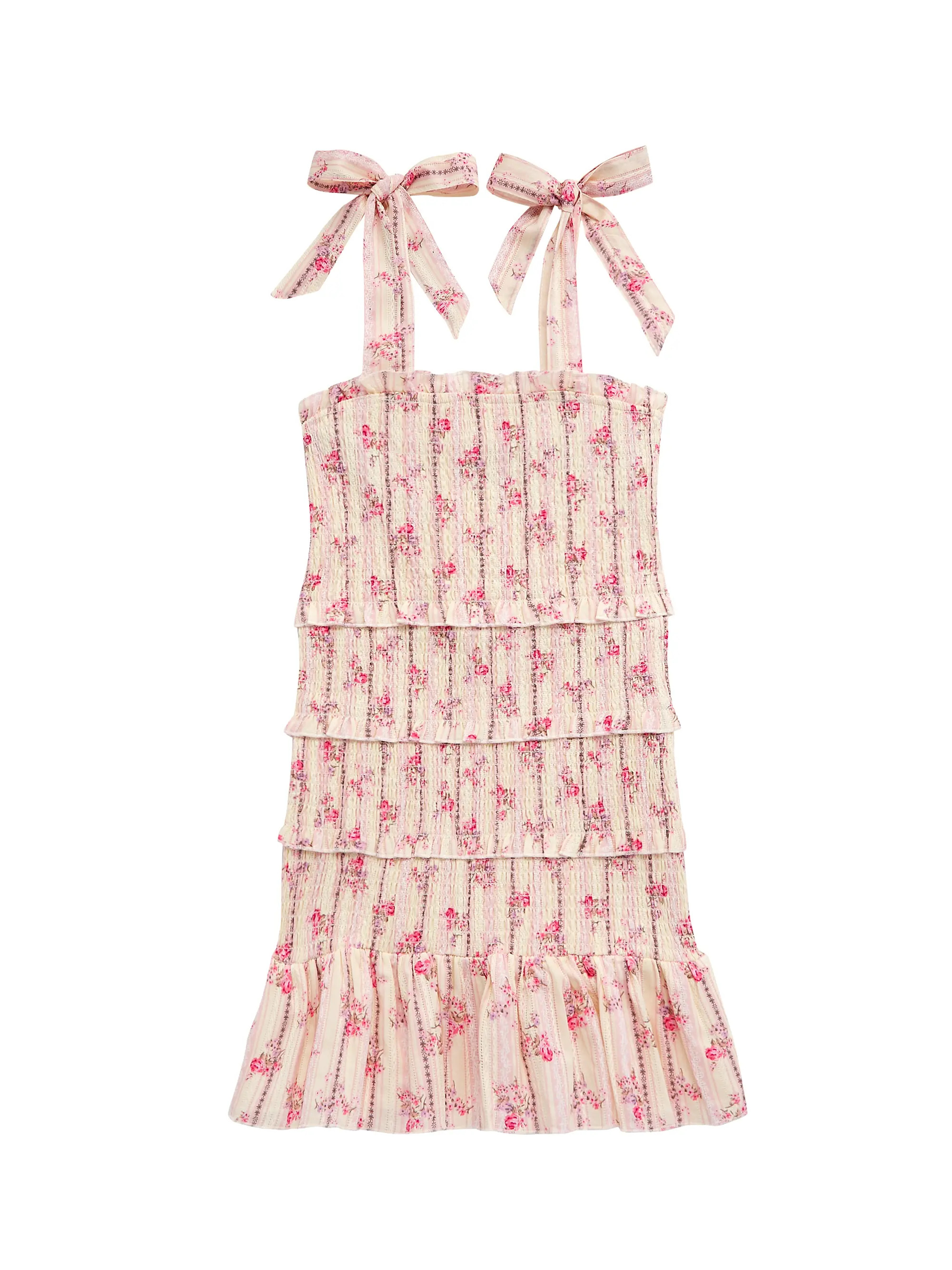 Girl's Evan Striped Floral Dress | Saks Fifth Avenue