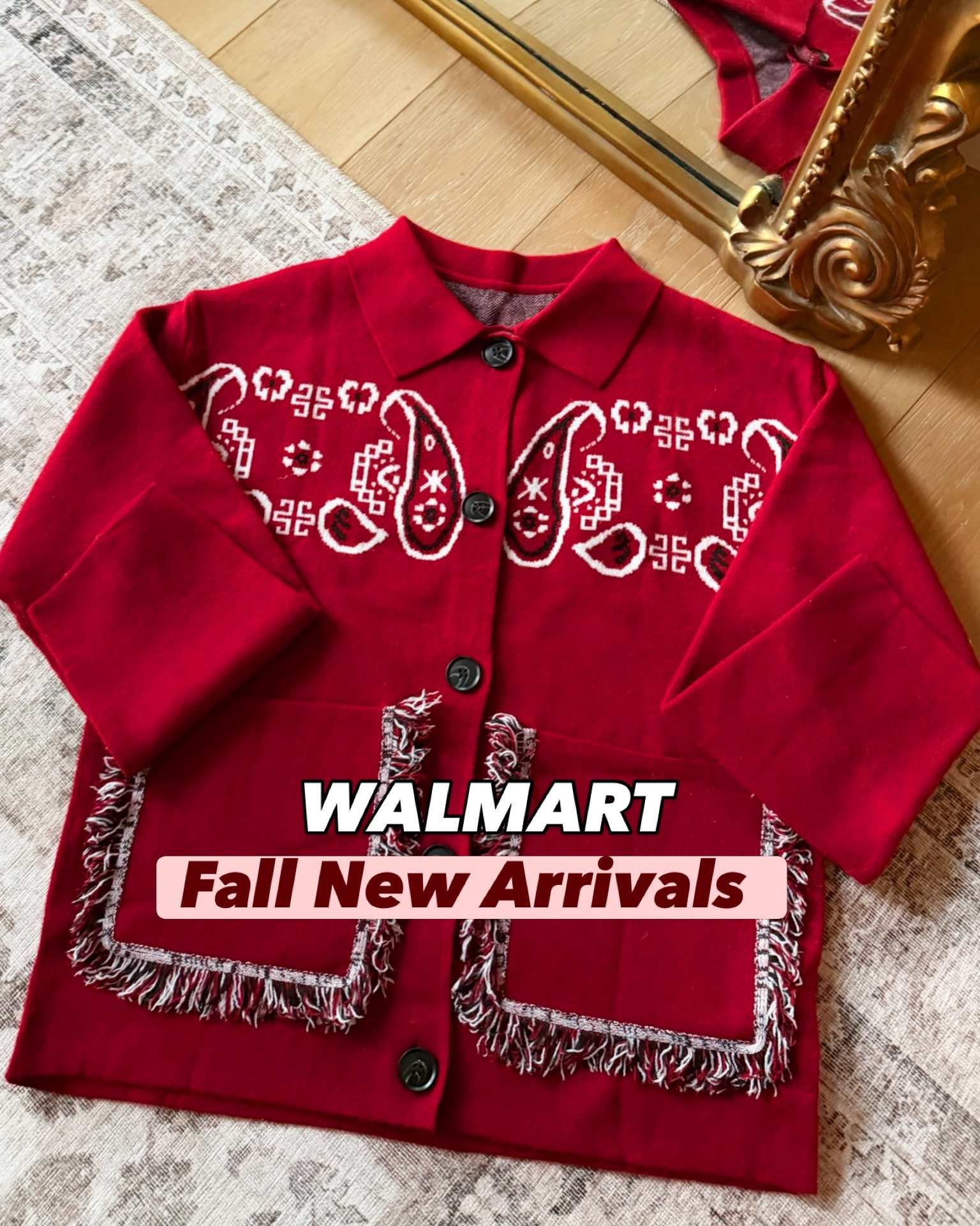 Time for a new @walmart fall finds roundup! Comment OUTFIT LINKS to shop it all! 🌟 So many cute and cozy new styles that start at just $13! We have so many of these items including the polka dot barrel jeans that are adorable!