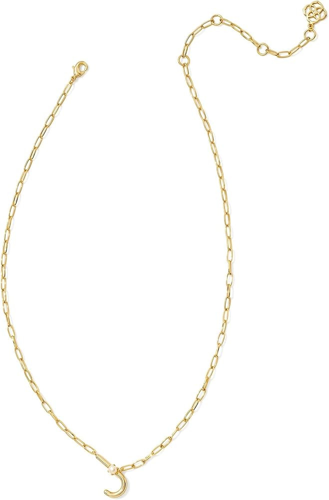 Kendra Scott Womens Pearl Letter J Short Pendant Necklace Gold White Pearl One Size | Amazon (US)