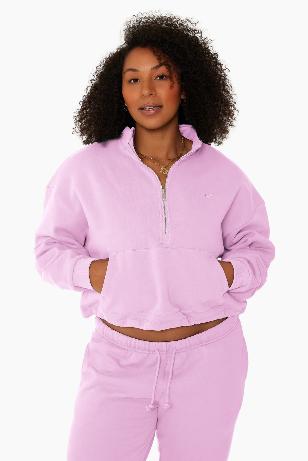 HEAVYWEIGHT SWEATS HALF ZIP - CHARM | SET Active
