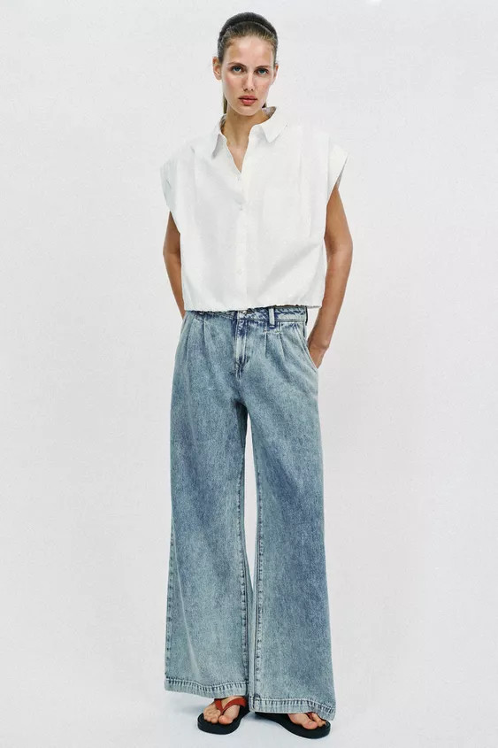 BALLOON CROPPED SHIRT | Zara US