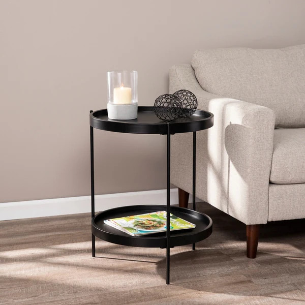 Gracewood Hollow Vaquero Round Farmhouse Style End Table | Bed Bath & Beyond