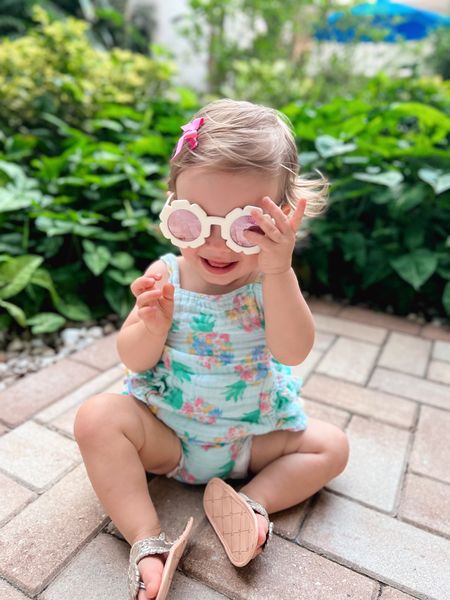 Vacation Blair! 🌴🍍 The weather in Florida has been perfect this week so had to bring out the most adorable sunsuit and baby shades! 

#LTKfamily #LTKbaby