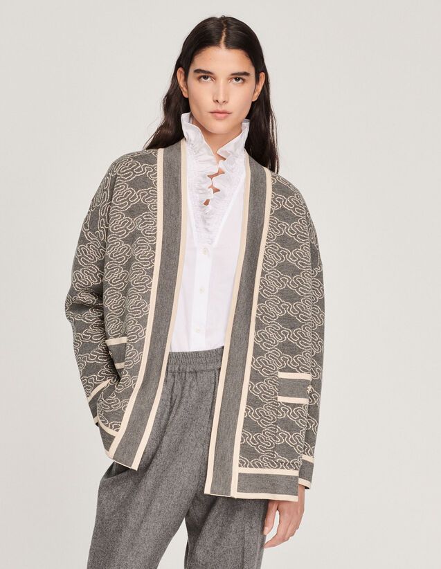 Coatigan with a shawl collar | Sandro-Paris US