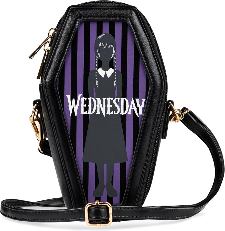 Wednesday Crossbody Bag for Girls Teens Women Fanny Pack with Detachable Straps Sling Bag Gothic ... | Amazon (US)