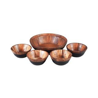 Noritake Kona Wood 5 Pc Salad Set W001-05U - The Home Depot | The Home Depot