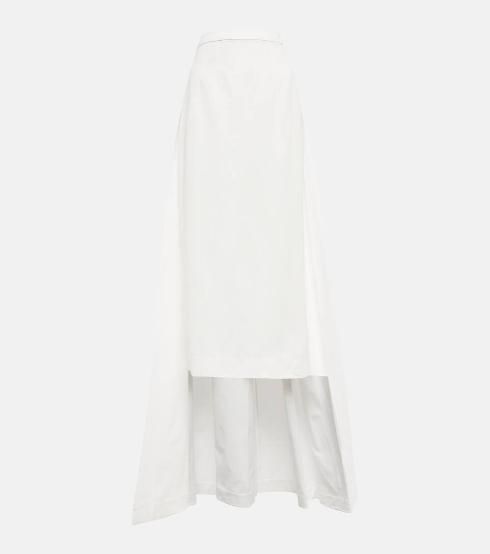 Prunella cape-detail cotton-blend midi skirt | Mytheresa (US/CA)