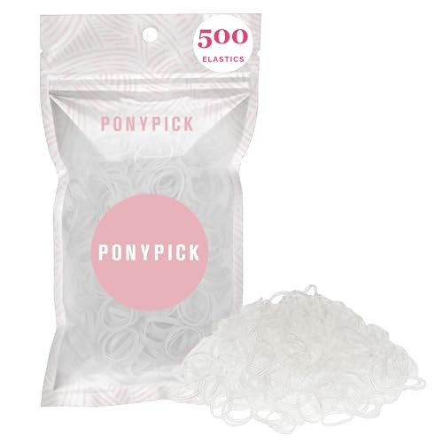 PONY PICK By Lolly - 500 Clear Rubber Hair Ties for Girls and Toddlers - Elastic Hair Bands and Disposable Plastic Hair Accessories | Amazon (US)